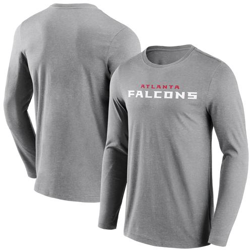 Atlanta Falcons Langarm-T-Shirt mit neutraler Farbe und Wortmarke - Herren