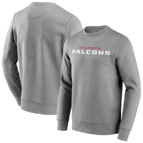 Atlanta Falcons Rundhals-Sweatshirt mit neutraler Farbe und Wortmarke - Herren