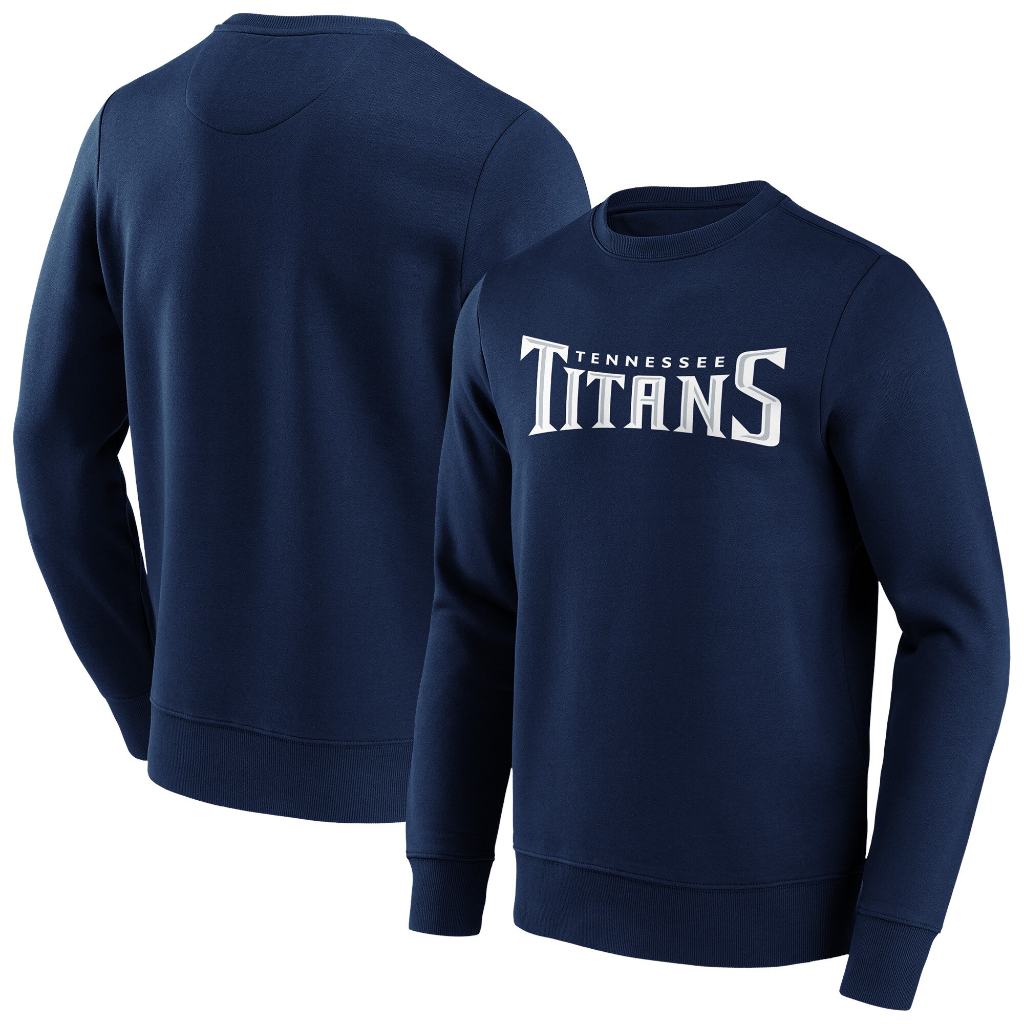 Tennessee Titans Primary Color Wordmark Crew Sweatshirt - Herren Image
