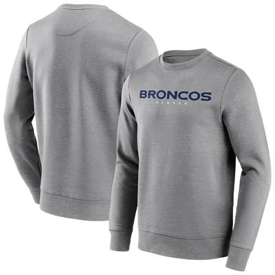 Denver Broncos Rundhals-Sweatshirt mit neutraler Farbe und Wortmarke - Herren Image