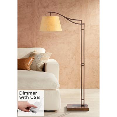 Franklin Iron Works Table Floor Lamps, Franklin Iron Works Arcos Bronze Arch Floor Lamp