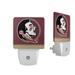 Florida State Seminoles Primary Logo Stripe Design Nightlight 2-Pack