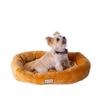 Bolstered Pet Bed and Mat, Ultra-Soft Dog Bed, Brown, Small by Armarkat in Brown