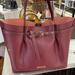 Michael Kors Bags | Michael Kors Emilia Large Tote Leather Shoulder Purse Handbag Dark Cherry Nwt | Color: Purple/Red | Size: Large