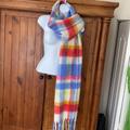 American Eagle Outfitters Accessories | American Eagle Aerie Scarf 20”X90” Multicolor New Beautiful Scarf | Color: Blue/Red | Size: Os