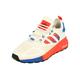 adidas Originals ZX 2K Boost Junior Running Trainers Sneakers (UK 4.5 US 5 EU 37 1/3, White red Blue FX9519)