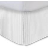 Tailored Bed Skirt, Pleated Sateen Striped Dust Ruffle with Split Corners