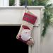 Northlight Seasonal 19" Burlap Plaid Whimsical Santa Waiving Christmas Stocking Polyester in Black/Brown/Red | 19 H x 10 W in | Wayfair