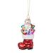 Northlight Seasonal 5" Shiny Red Present Filled Stocking Hanging Glass Christmas Ornament Glass in Red/White | 5 H x 2.5 W x 1.5 D in | Wayfair