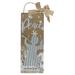 Northlight Seasonal 12.5" Galvanized Metal Angel & Peace Christmas Wall Decor Fabric in Brown | 12.5 H x 0.25 W x 4.75 D in | Wayfair