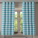 East Urban Home Ambesonne Chevron Grommet Curtain, Zigzag Geometric Patten In Blue Shades Abstract Symmetric Arrows Motif | 54 H in | Wayfair