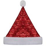 Northlight Seasonal 15-Inch Red & White Sequin Christmas Santa Claus Hat-Adult Size M | 15 H x 11 W x 2 D in | Wayfair NORTHLIGHT L88042