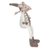 Northlight Seasonal 9.5" Sitting Plush Christmas Mouse Figure | 9.5 H x 2 W x 2.25 D in | Wayfair NORTHLIGHT WU26961