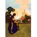 Buyenlarge 'The Knave Watching Violetta Depart' by Maxfield Parrish Painting Print in Brown/Green/Yellow | 36 H x 24 W x 1.5 D in | Wayfair