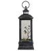 Northlight Seasonal 11" Black & Brushed Silver LED Skull Head Halloween Snow Globe Lantern in Black/White | 11 H x 4.25 W x 4.25 D in | Wayfair