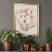 Red Barrel Studio® White & Coral Orchid I - Picture Frame Painting on Canvas in Indigo/Pink/Red | 24.5 H x 18.5 W x 1.5 D in | Wayfair
