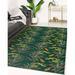 Green/Orange 60 x 0.08 in Area Rug - Bayou Breeze Chewelah Floral Dark Green/Green/Yellow/Orange Area Rug Polyester | 60 W x 0.08 D in | Wayfair