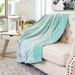 Everly Quinn Faux Fur Throw Faux Fur in Green/Blue | 50 W in | Wayfair 32F98A9C68DD425FB3E1124B2118565A