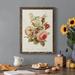 Rosdorf Park Antique Floral Bouquet III - Picture Frame Print on Canvas Metal in Indigo/Pink/Red | 32 H x 23 W x 1 D in | Wayfair