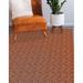Brown/Red 48 x 0.08 in Area Rug - Bungalow Rose Geometric Rust/Red/Brown Area Rug Polyester | 48 W x 0.08 D in | Wayfair