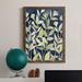 Red Barrel Studio® Indigo Blooming Night II - Picture Frame Painting on Canvas Metal in Black/Blue/Green | 32 H x 23 W x 1 D in | Wayfair
