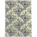 White 24 x 0.08 in Area Rug - Bayou Breeze Chevalier Floral Green/Purple/Light Blue Area Rug Polyester | 24 W x 0.08 D in | Wayfair