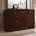 Winston Porter Botond 9 Drawer 55" W Double Dresser Wood in Black/Brown/Gray | 38.25 H x 55 W x 16.5 D in | Wayfair