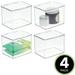 mDesign Plastic Bathroom Storage Organizer Bin Box w/ Hinge Lid Plastic | 5 H x 6.6 W x 5.5 D in | Wayfair 01550MDBA