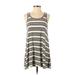 Lou & Grey Casual Dress Scoop Neck Sleeveless: Black Print Dresses - Women's Size X-Small