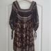 Free People Dresses | Free People 3/4 Sleeves Opened Back Gorgeous Dress | Color: Gray/Tan | Size: Xs