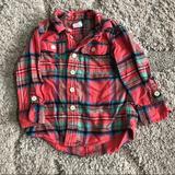 J. Crew Shirts & Tops | J Crew Crewcuts Red Flannel Shirt Size 2 | Color: Red | Size: 2tb