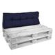 Beautissu Outdoor Pallet Cushion 120x40x15cm Eco Style Lounge Cushion Back Pad - Euro Pallet Furniture Outdoor Garden Bench Pad in Dark Blue