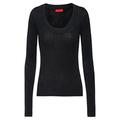 HUGO Women's Sunessa 10231009 01 Sweater, Black 1, L