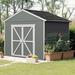 Handy Home Rookwood 10 ft. W x 16 ft. D Wood Storage Shed w/ Floor in Brown/Gray | 104.5 H x 120 W x 192 D in | Wayfair 19437-5