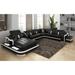 Multi Color Sectional - 168" Wide Faux Modular Sofa & Chaise w/ Ottoman Faux Jubilee Modern/contemporary design | Wayfair G8027-Black+White/L