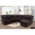 Red Barrel Studio® Antravion 5 Piece Reclining Living Room Set Faux Leather in Brown | 39 H x 66 W x 38 D in | Wayfair Living Room Sets