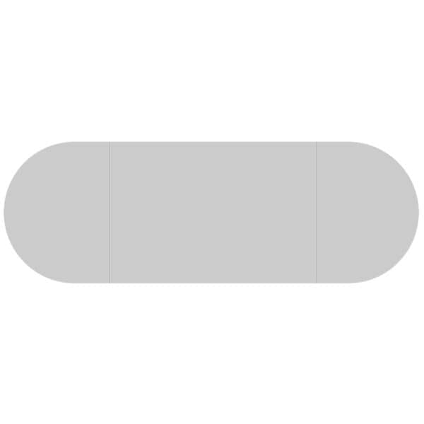 HAMMERBACHER Konferenztisch »London« oval 280 x 80 x 72 - 74 cm grau, 74 cm