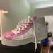 Converse Shoes | Converse High Top Patton Leather Pink And White Basketball Shoe. | Color: Pink/White | Size: 8