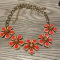 J. Crew Jewelry | J Crew Enamel Necklace | Color: Gold/Orange | Size: Os