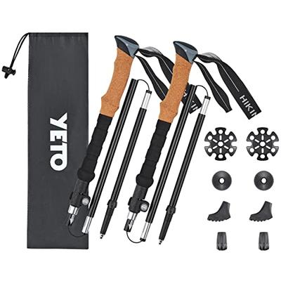 YETO Trekking Poles Collapsible Hiking Poles Lightweight Folding