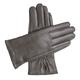 Downholme Vegan Leather Gloves for Women - grey - Large