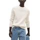 ZHILI Men's Fisherman Irish Rib Crew Neck Sweater (Perfect Merino Wool Blended Fabric)_White_Medium