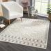 MARASH KMRSH-4614 7'10" x 10' Contemporary,Farmhouse,Bohemian Updated Traditional Gray/Ivory Area Rug - Hauteloom