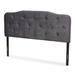 Gregory Modern and Contemporary Velvet Upholstered Headboard-Grey