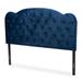 Clovis Modern and Contemporary Velvet Upholstered Headboard-Navy Blue