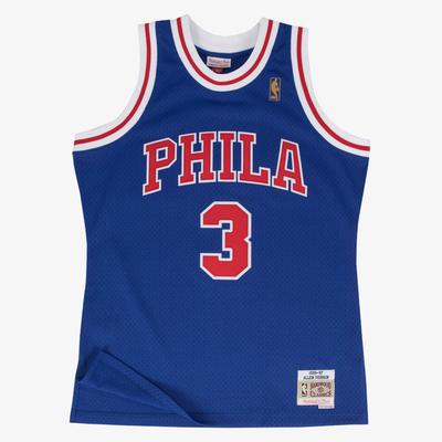 Philadelphia 76ers Allen Iverson 1997 Hartholzklassiker Road Swingman Trikot von Mitchell & Ness - Red - Herren - Herren Image