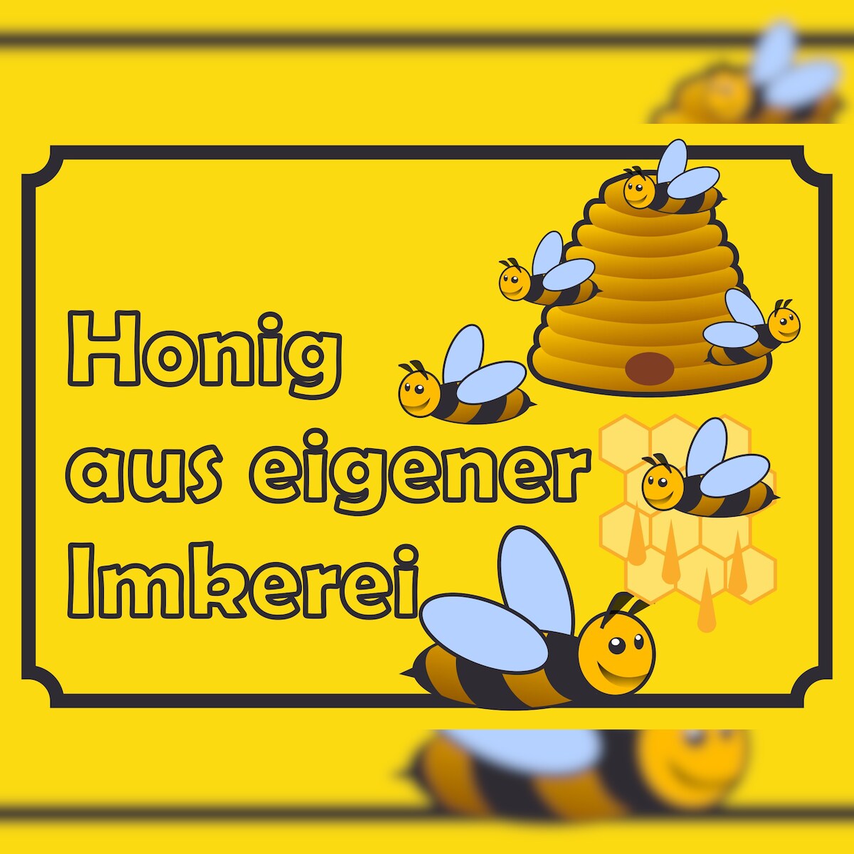 HB-Druck Verkaufsschild Schild Honig A0 (841x1189mm) Image