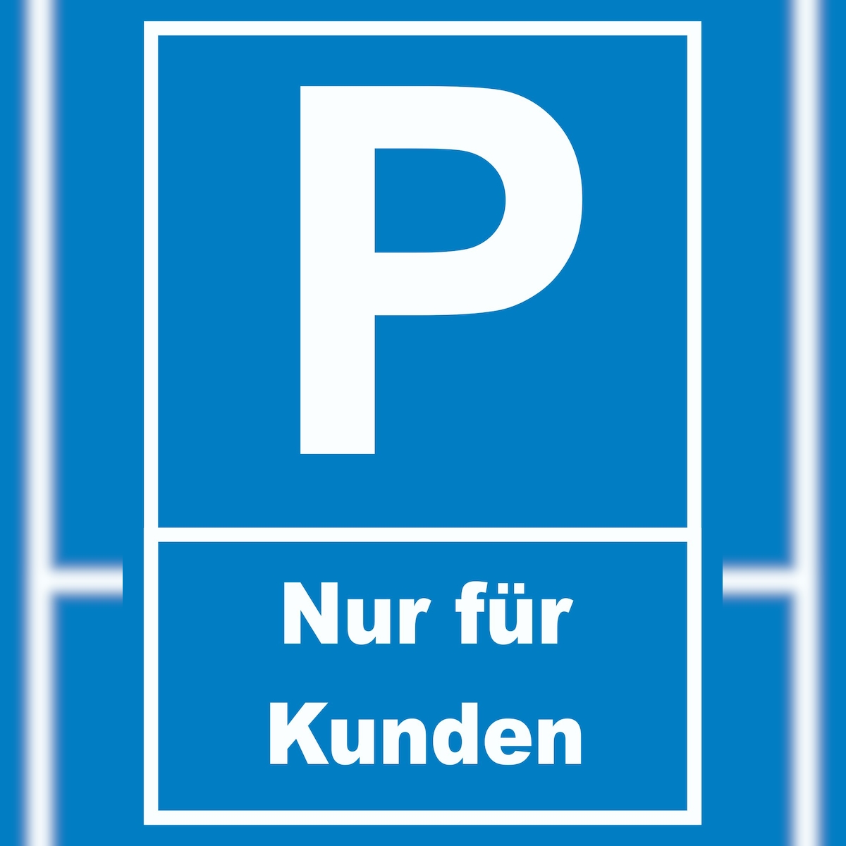 HB-Druck Kunden Parkplatz Schild nur für Kunden A2 Rückseite selbstklebend Image