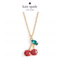 Kate Spade Jewelry | Kate Spade Necklace Cherry Crystal Necklace | Color: Green/Red | Size: Os