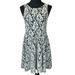 Free People Dresses | Free People Lace Skater Dress Size S Sheer Gray Black Sleeveless Fit Flare | Color: Black/Gray | Size: S